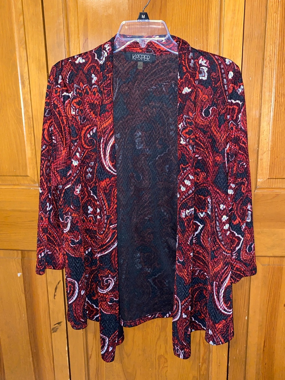 Kasper Paisley Print Open Front Cardigan Jacket